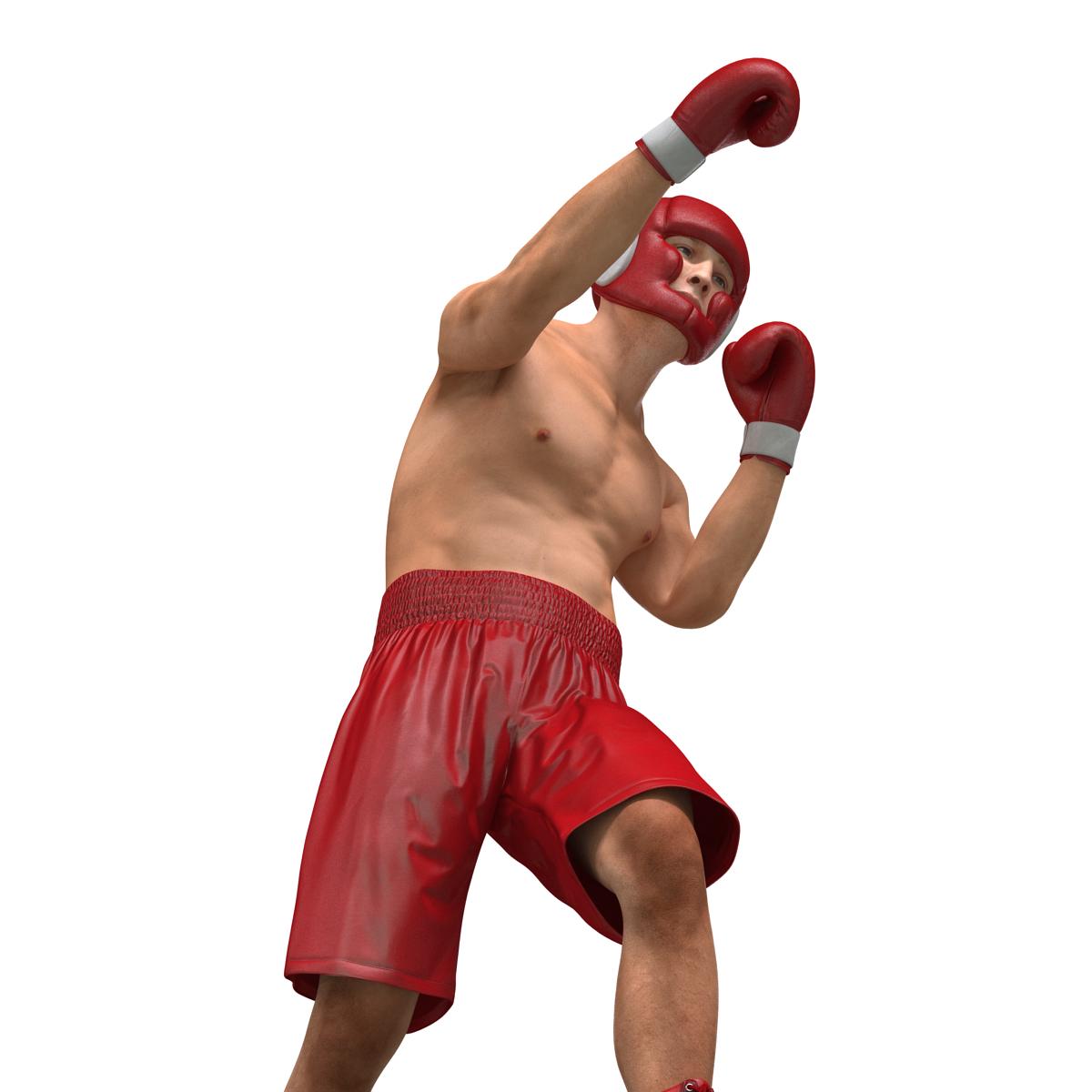 3D Boxer Man Pose 3