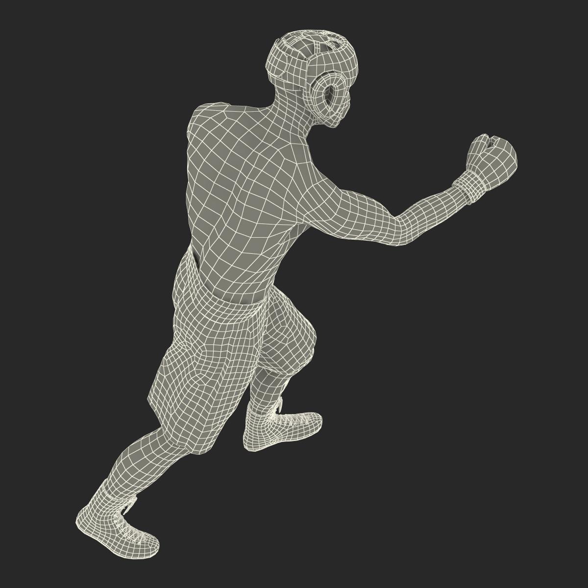 3D Boxer Man Pose 3