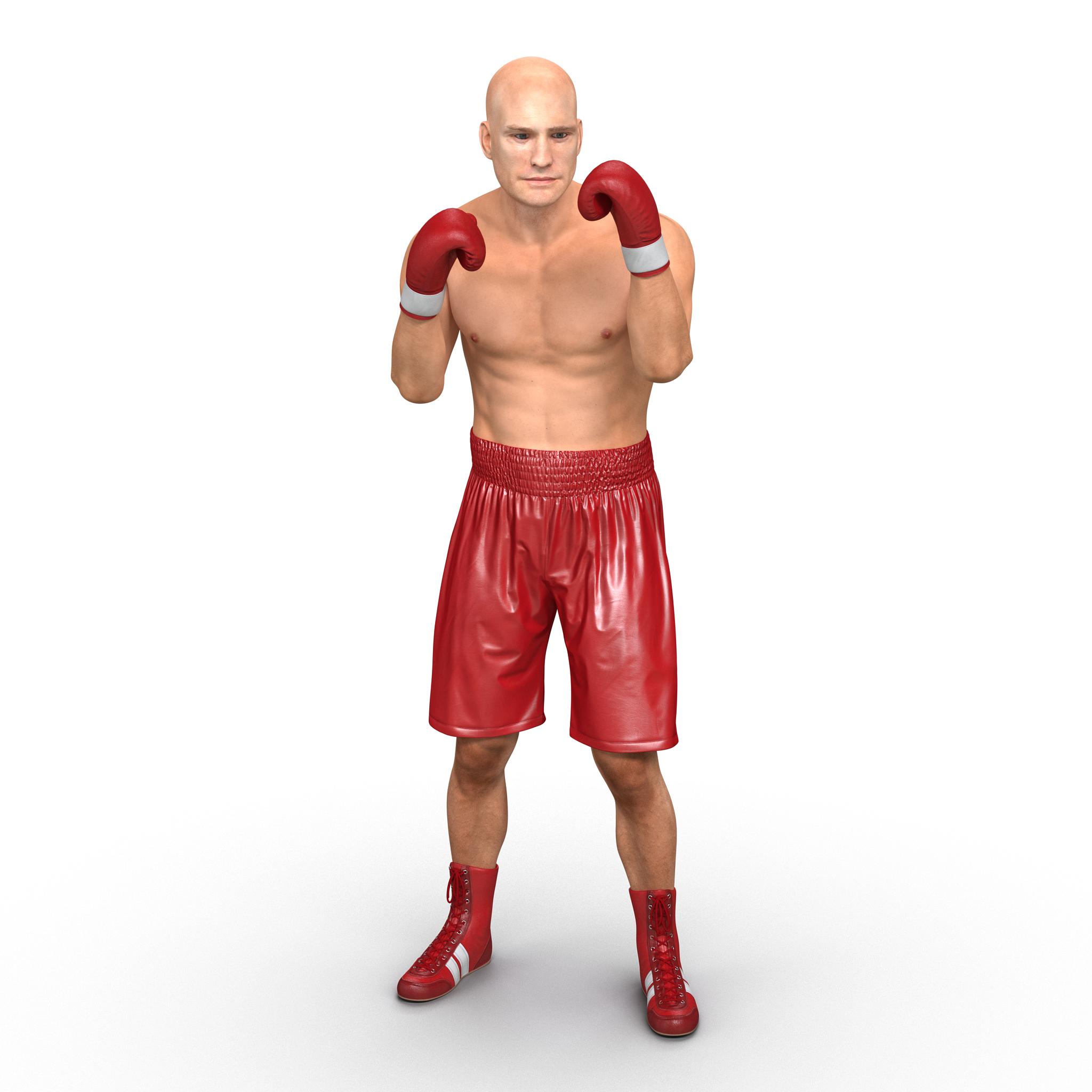 3D Boxer Man 2 Pose 2 model