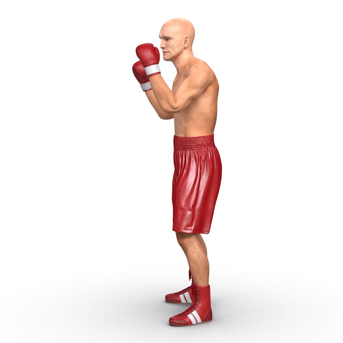 3D Boxer Man 2 Pose 2 model