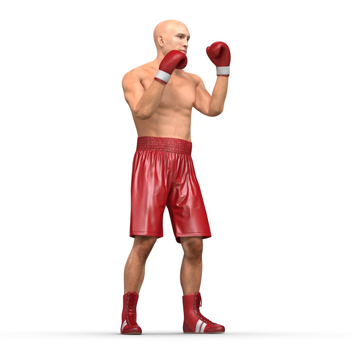 3D Boxer Man 2 Pose 2 model