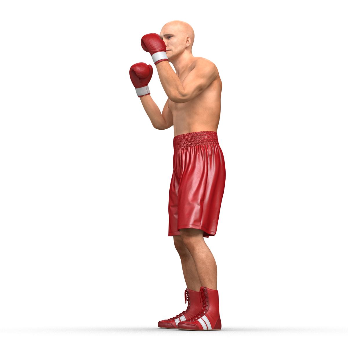 3D Boxer Man 2 Pose 2 model