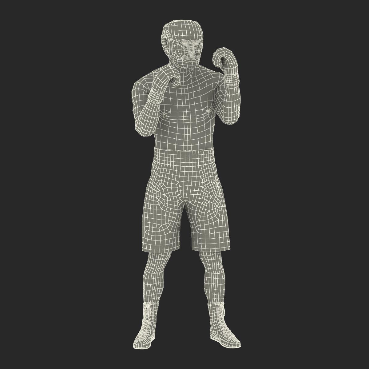 3D Boxer Man 2 Pose 2 model