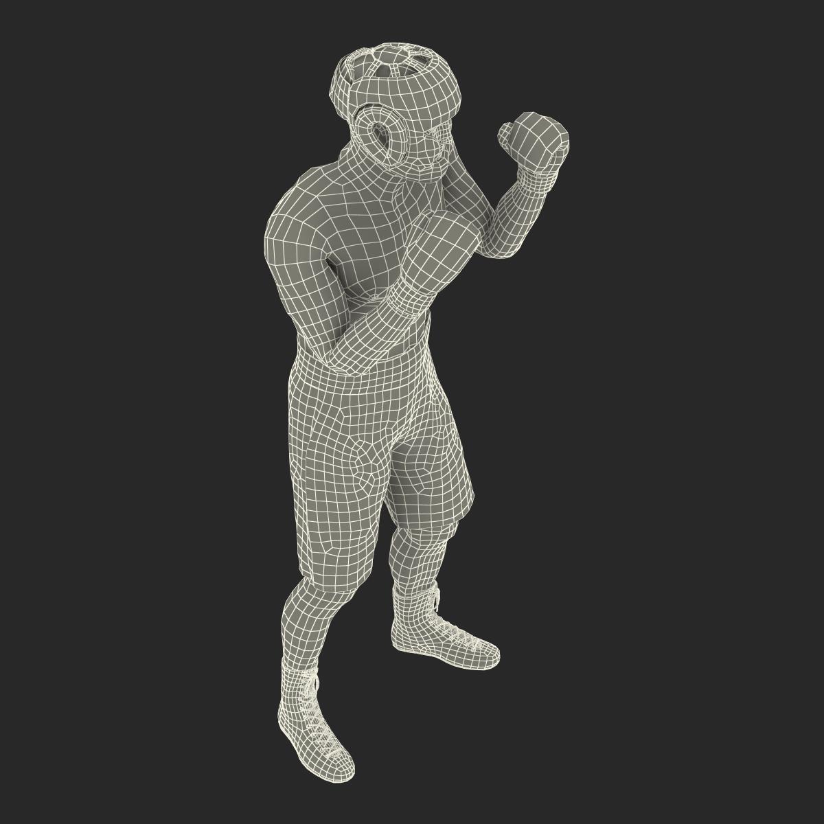 3D Boxer Man 2 Pose 2 model