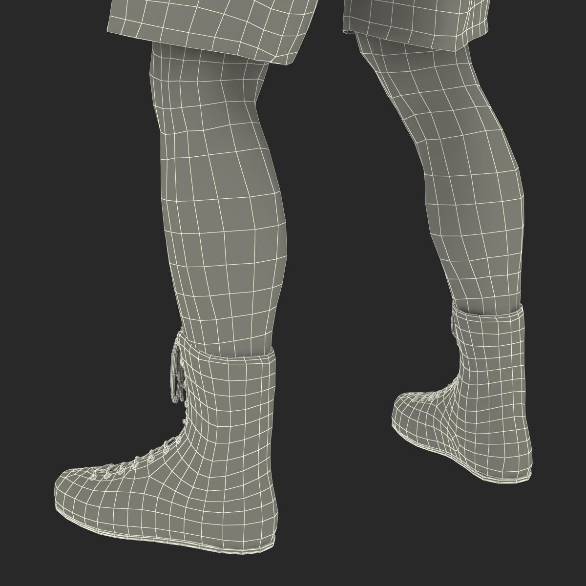 3D Boxer Man 2 Pose 2 model