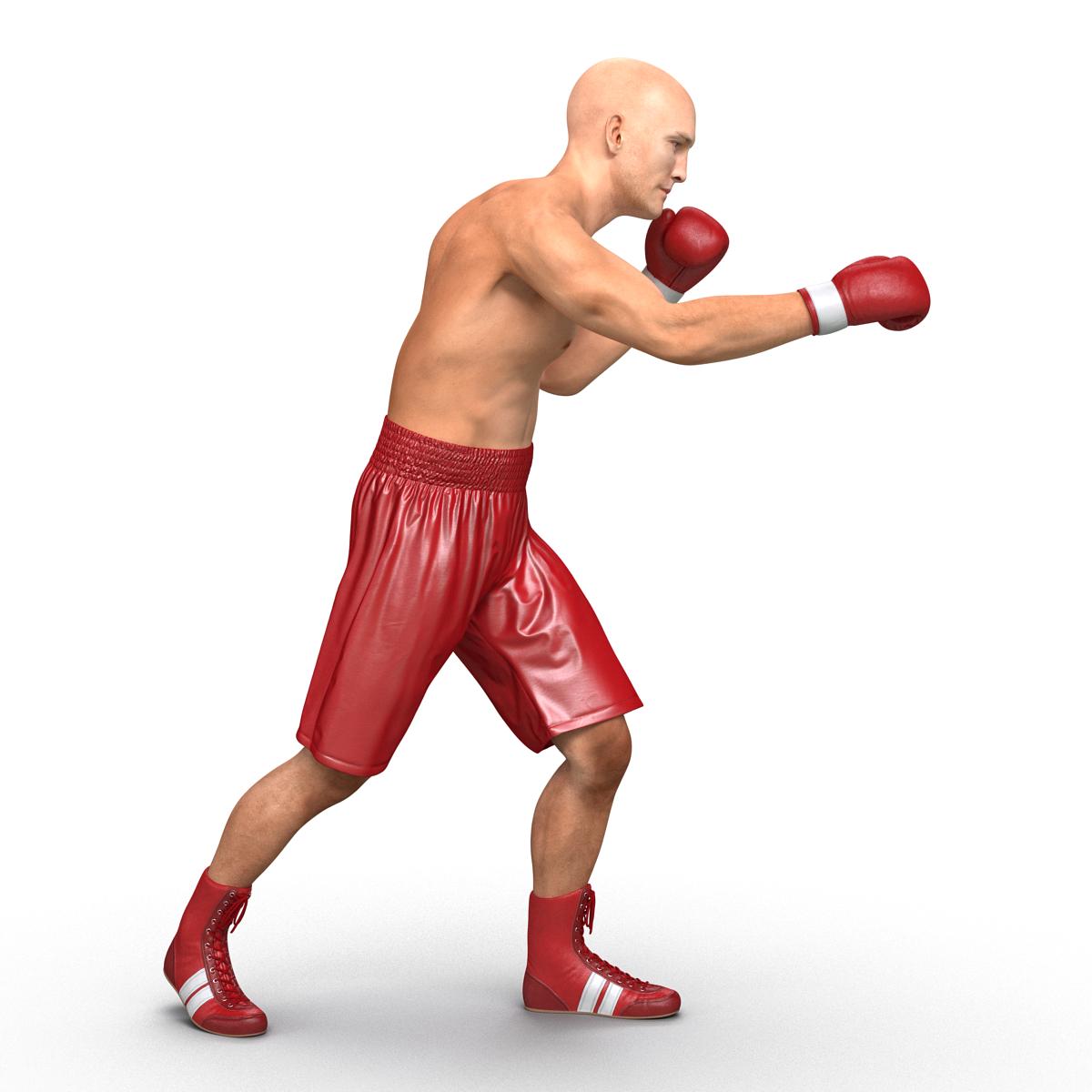 3D Boxer Man 2 Pose 3 model