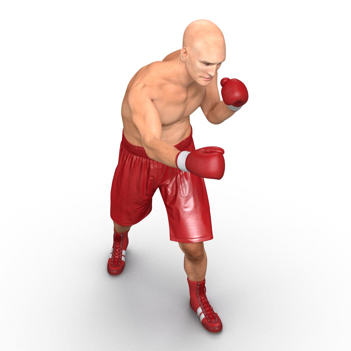 3D Boxer Man 2 Pose 3 model