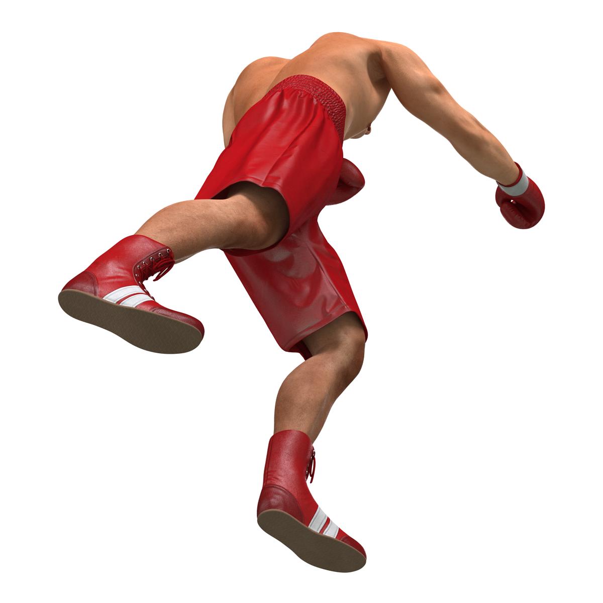 3D Boxer Man 2 Pose 3 model