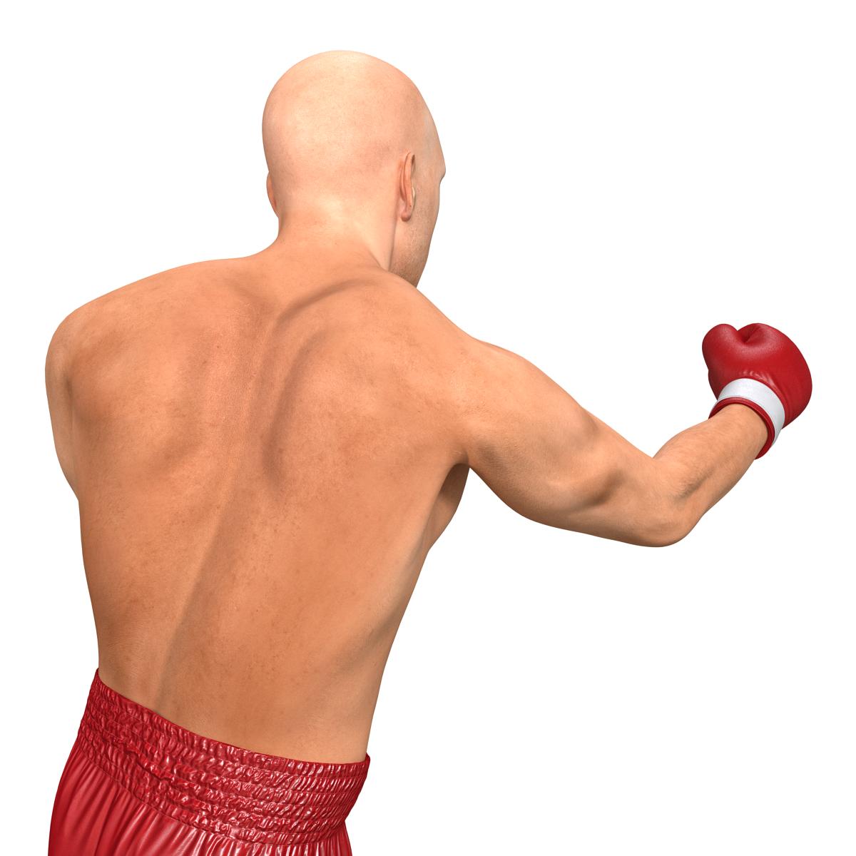 3D Boxer Man 2 Pose 3 model