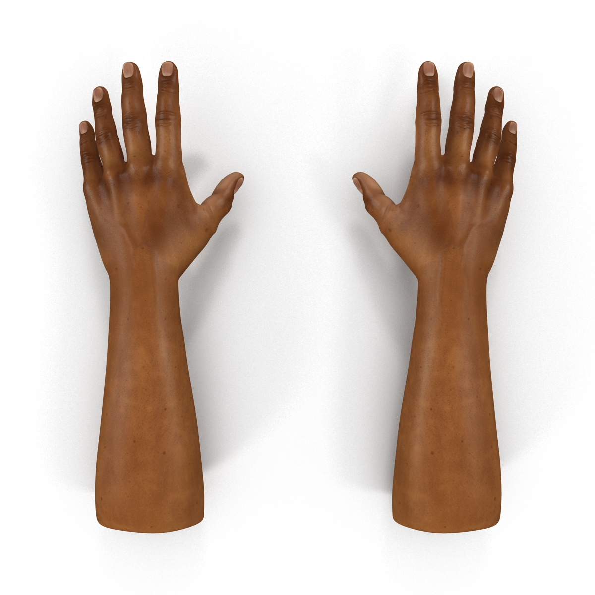 3D African Man Hands 3 Rigged