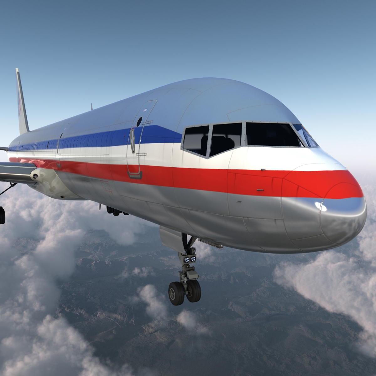 3D Boeing 757 200F American Airlines model