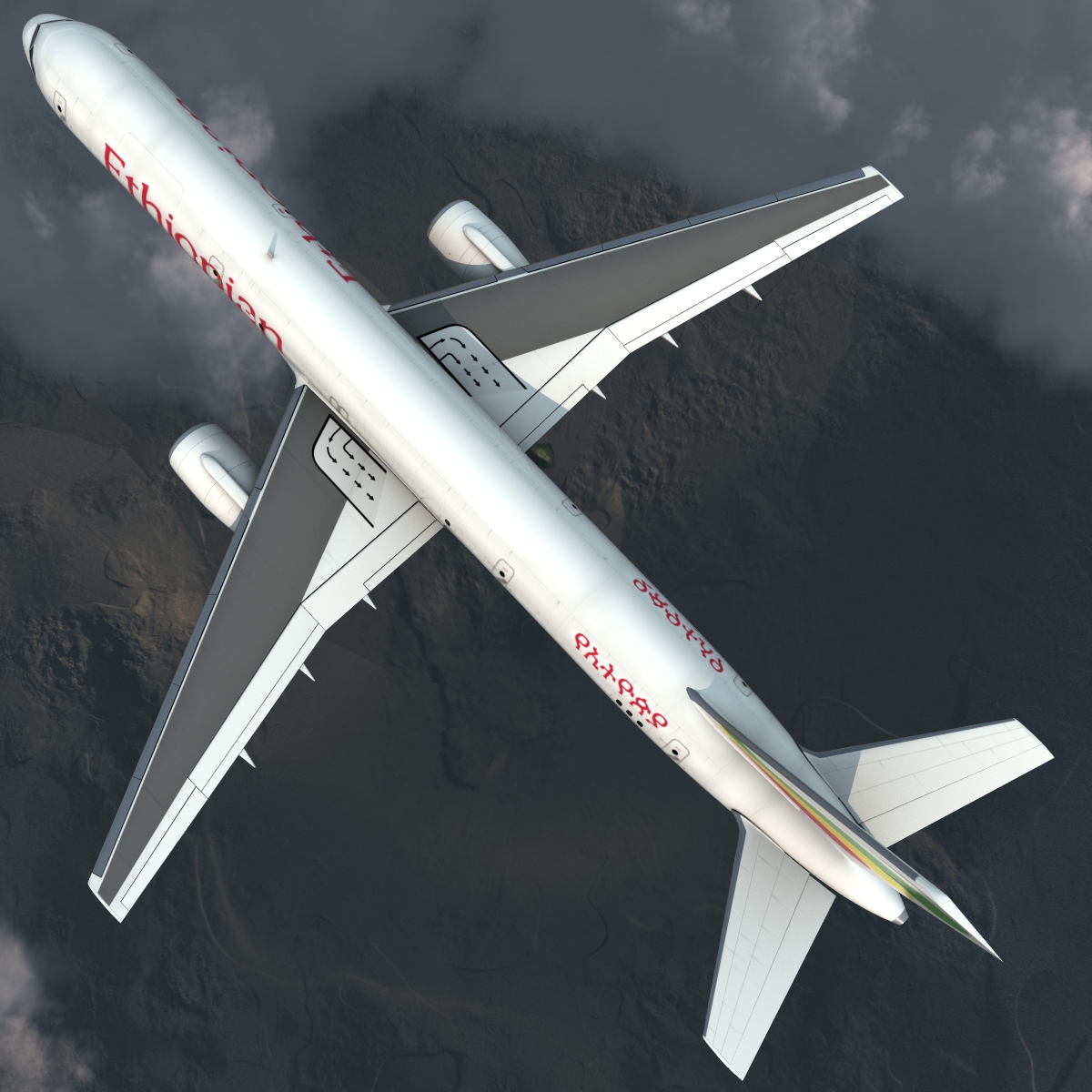 Boeing 757 200F Ethiopian Airlines 3D model