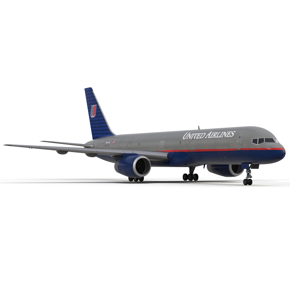 3D Boeing 757 200F United Airlines