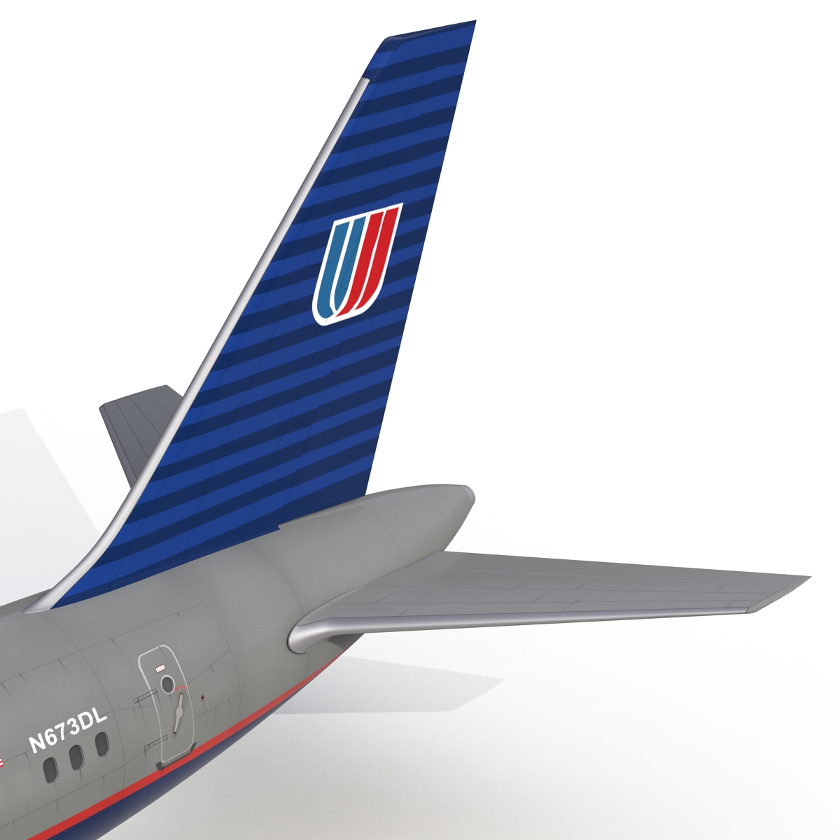 3D Boeing 757 200F United Airlines