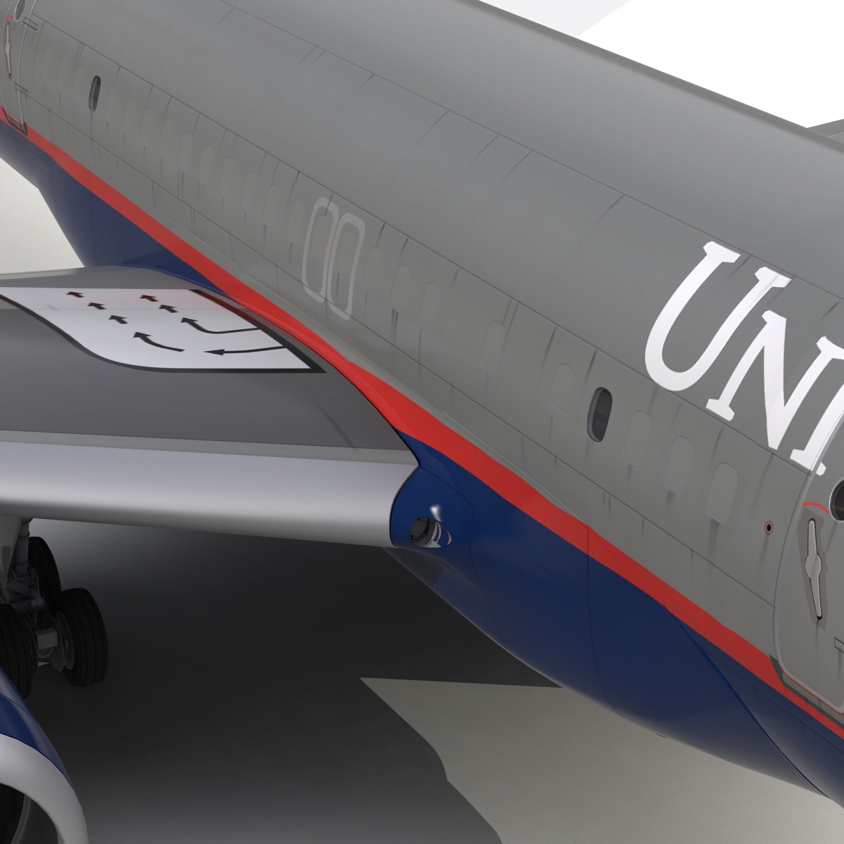 3D Boeing 757 200F United Airlines