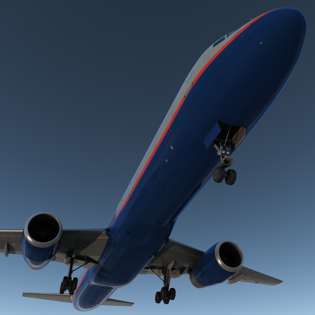 3D Boeing 757 200F United Airlines