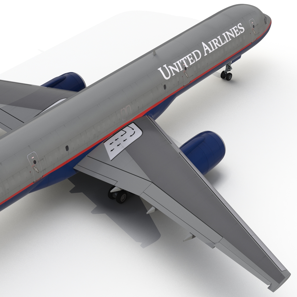 3D Boeing 757 200F United Airlines