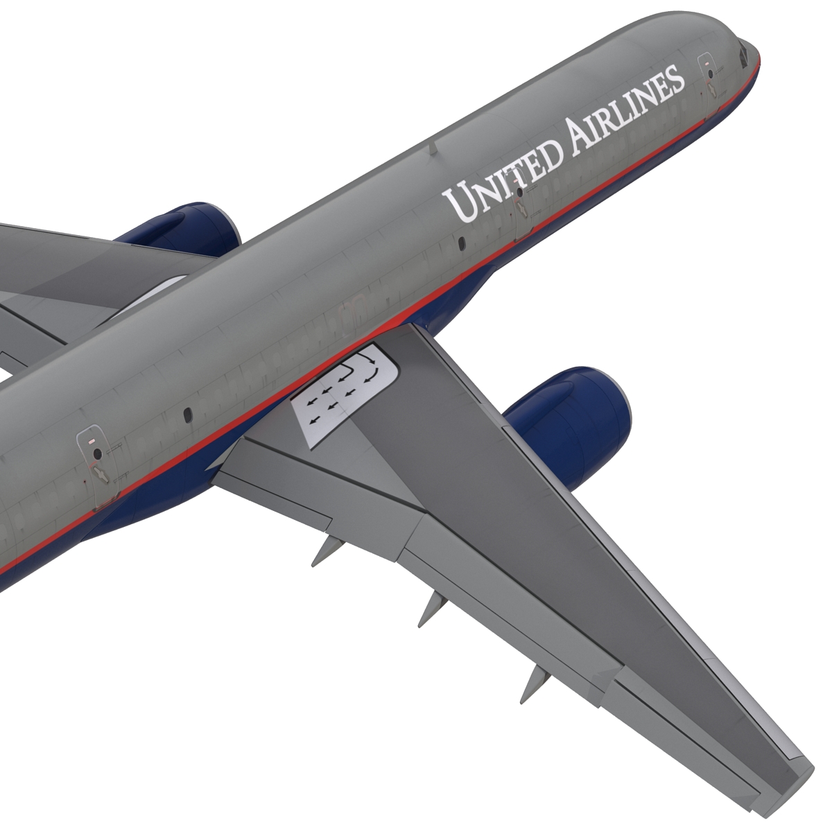 3D Boeing 757 200F United Airlines