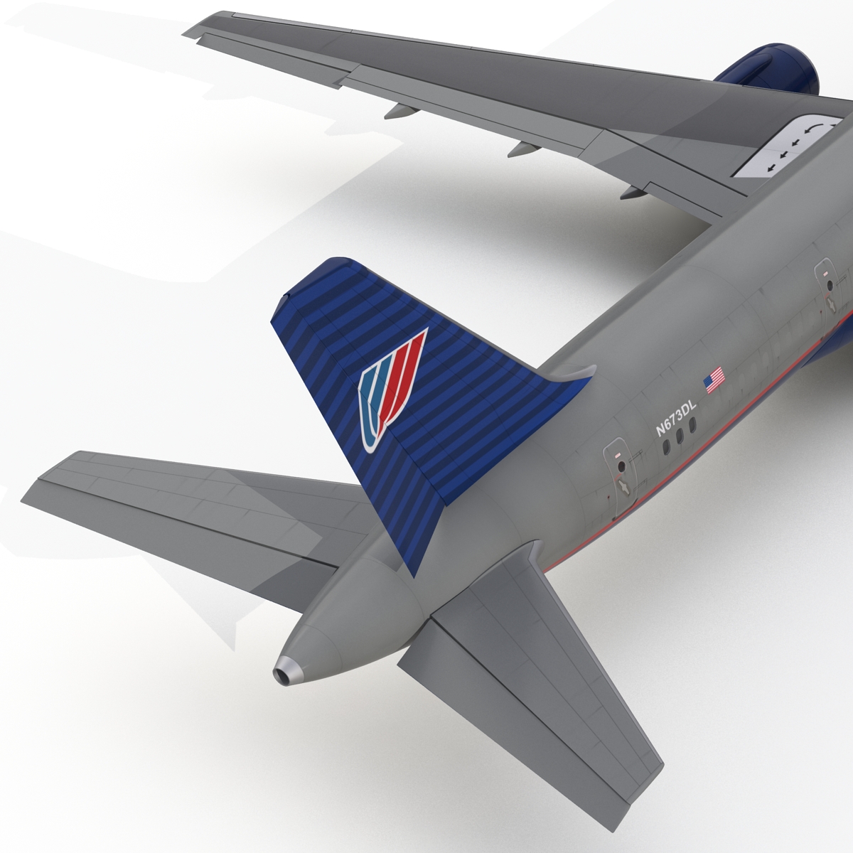 3D Boeing 757 200F United Airlines