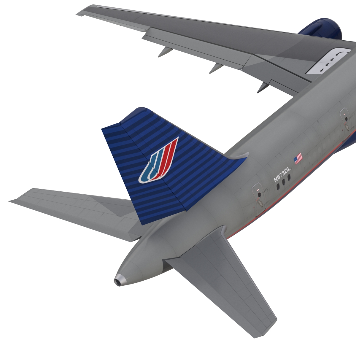 3D Boeing 757 200F United Airlines