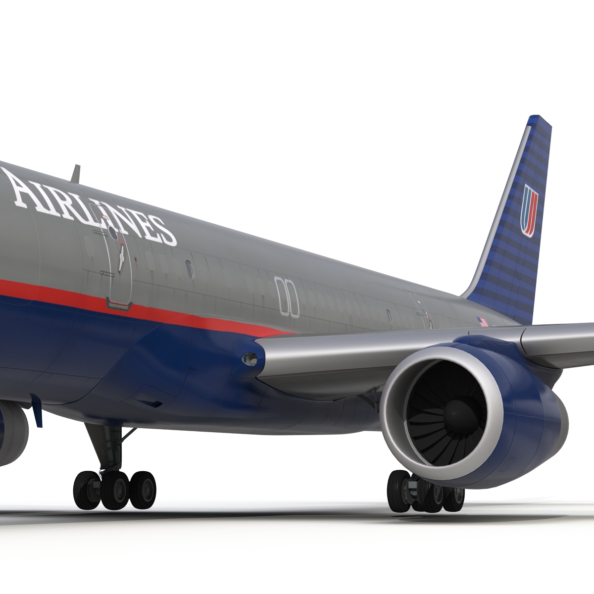 3D Boeing 757 200F United Airlines