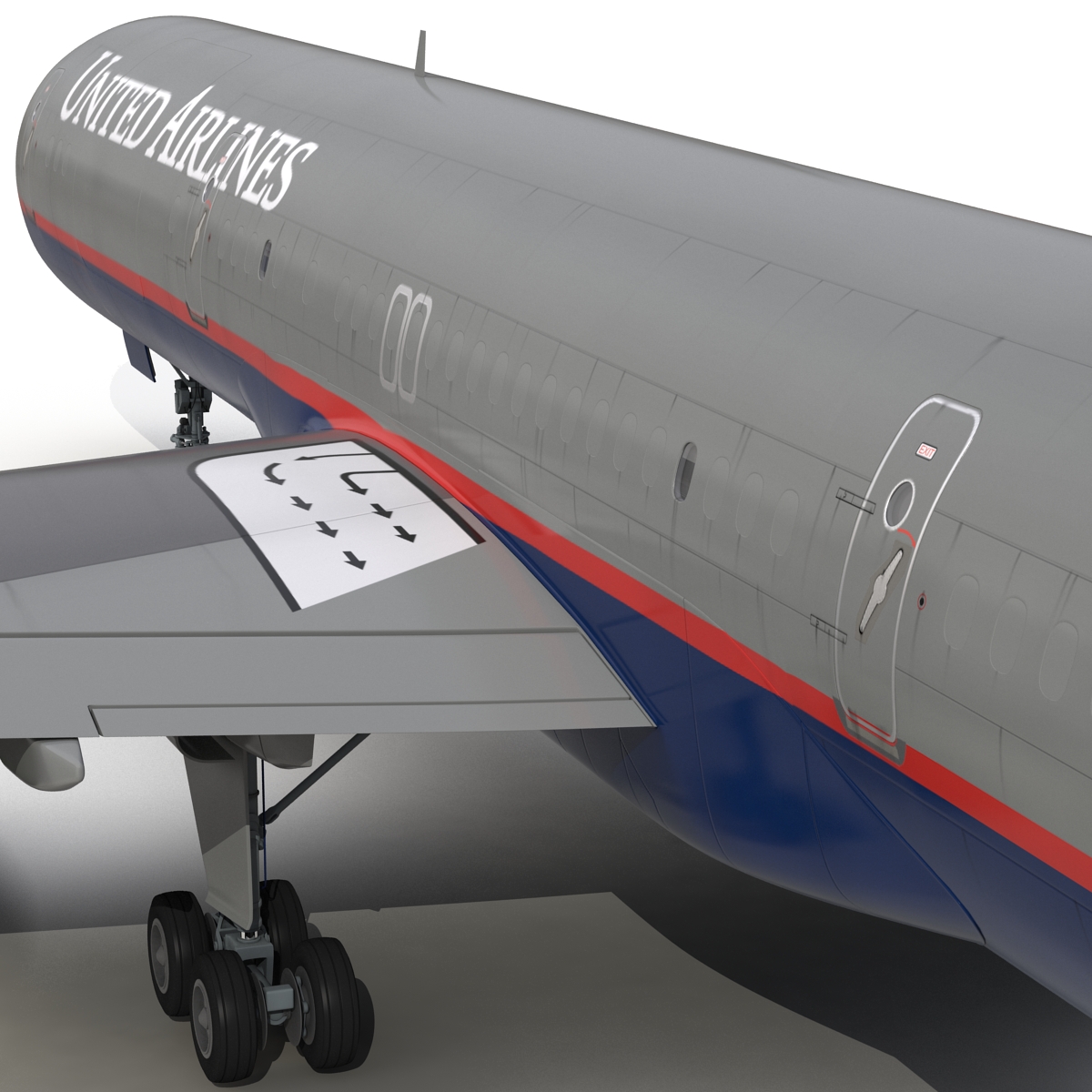 3D Boeing 757 200F United Airlines