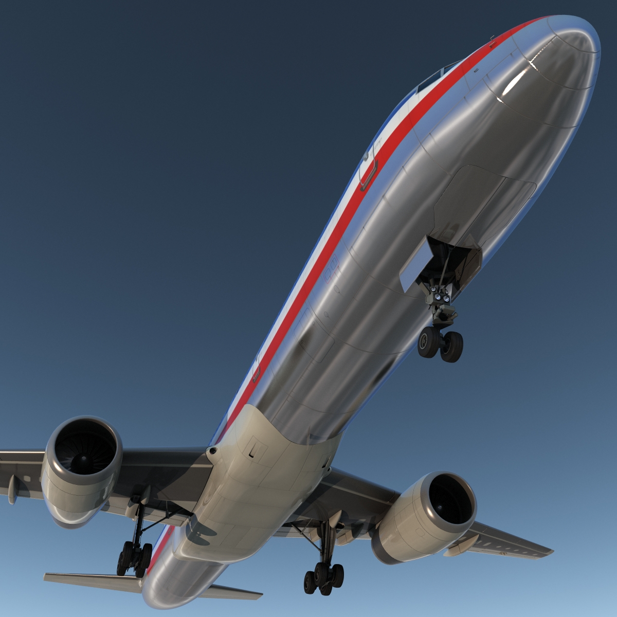 3D model Boeing 757 200F American Airlines Rigged