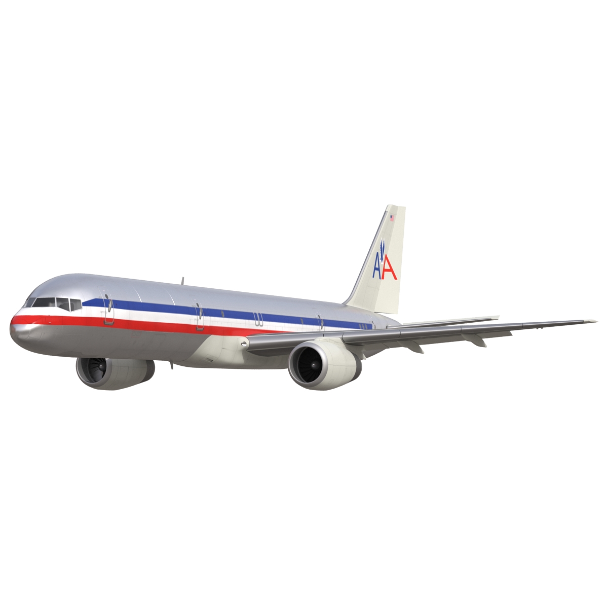 3D model Boeing 757 200F American Airlines Rigged