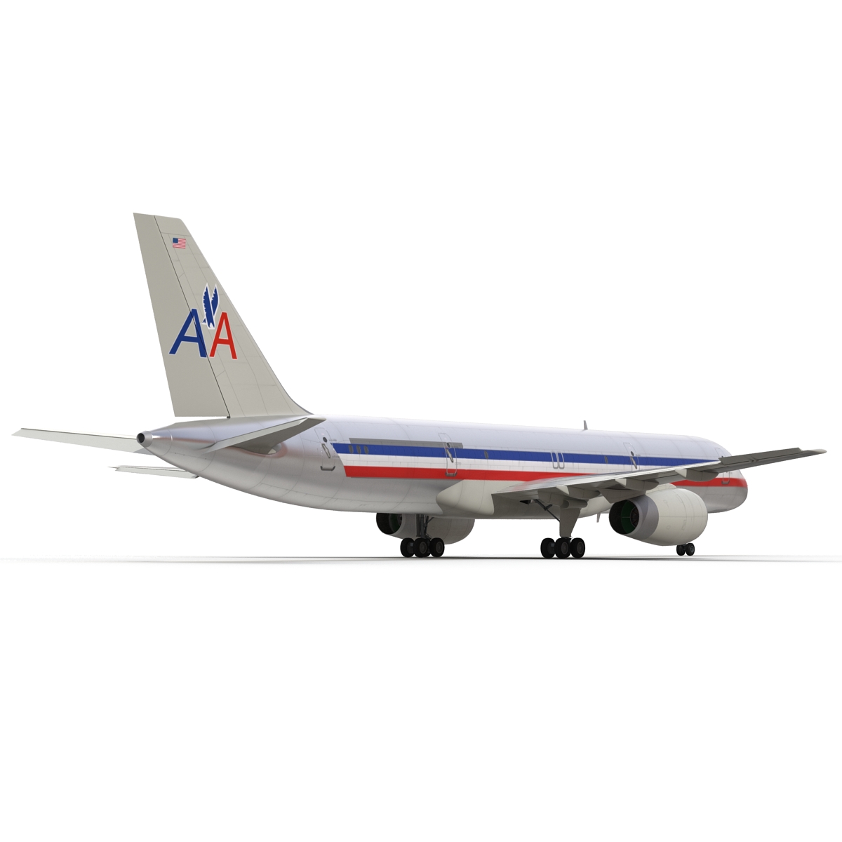 3D model Boeing 757 200F American Airlines Rigged