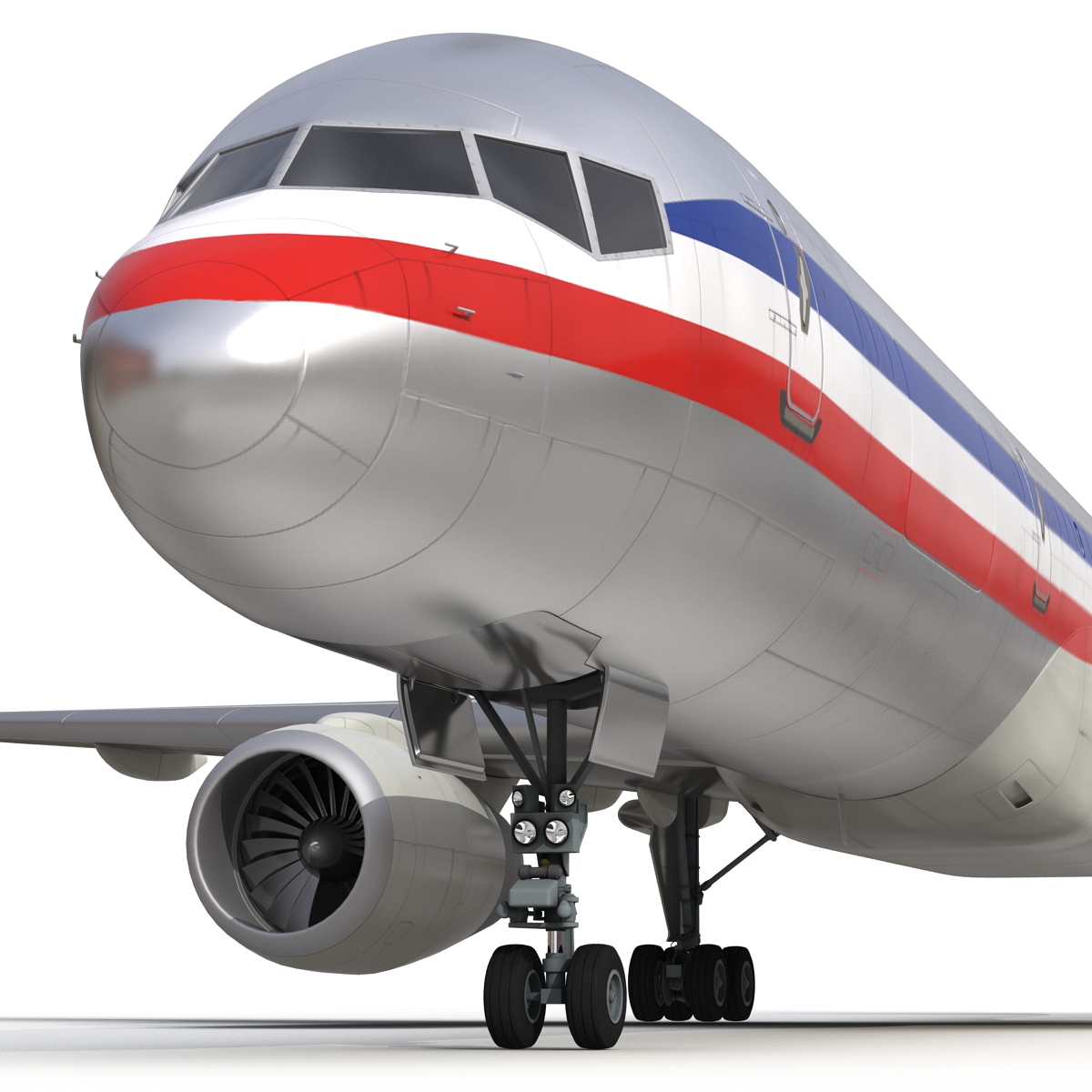 3D model Boeing 757 200F American Airlines Rigged