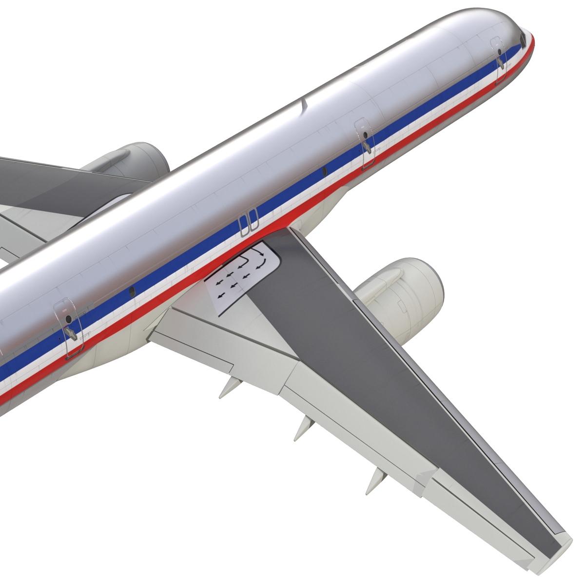 3D model Boeing 757 200F American Airlines Rigged