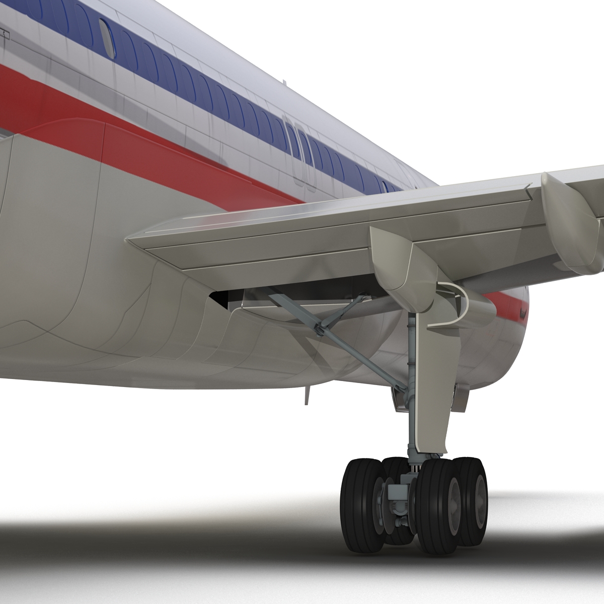 3D model Boeing 757 200F American Airlines Rigged