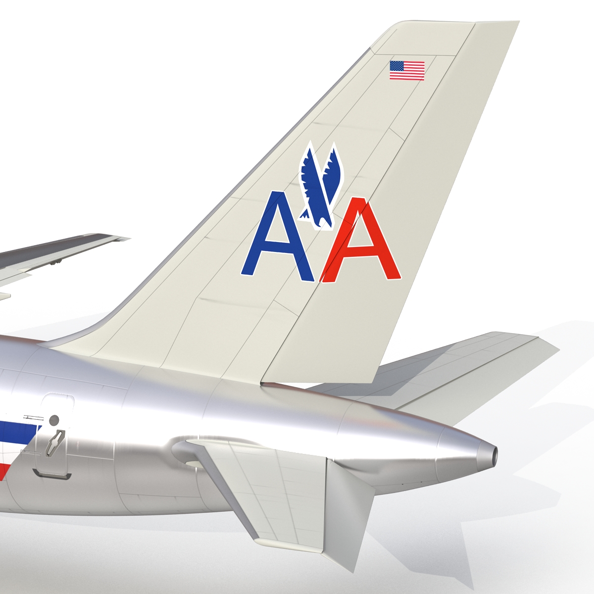 3D model Boeing 757 200F American Airlines Rigged