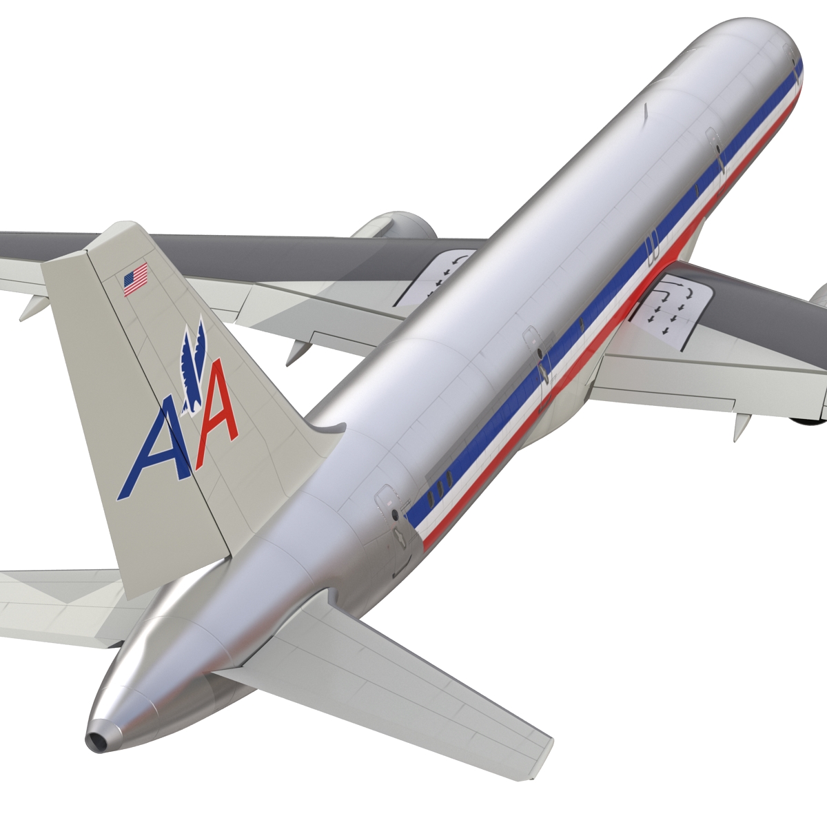 3D model Boeing 757 200F American Airlines Rigged