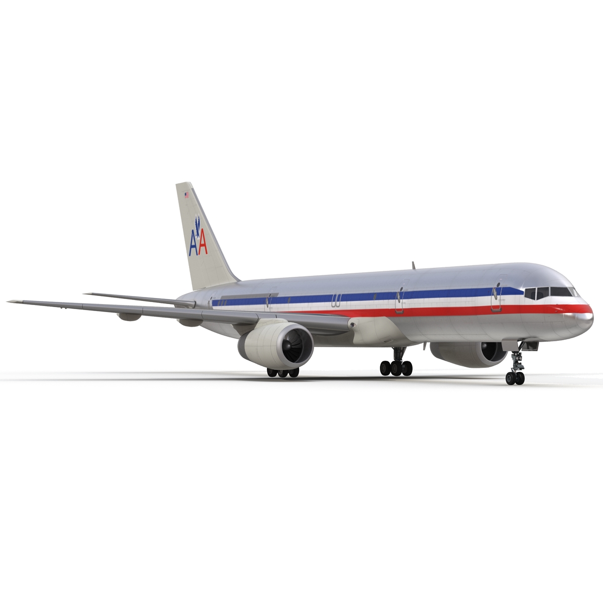 3D model Boeing 757 200F American Airlines Rigged