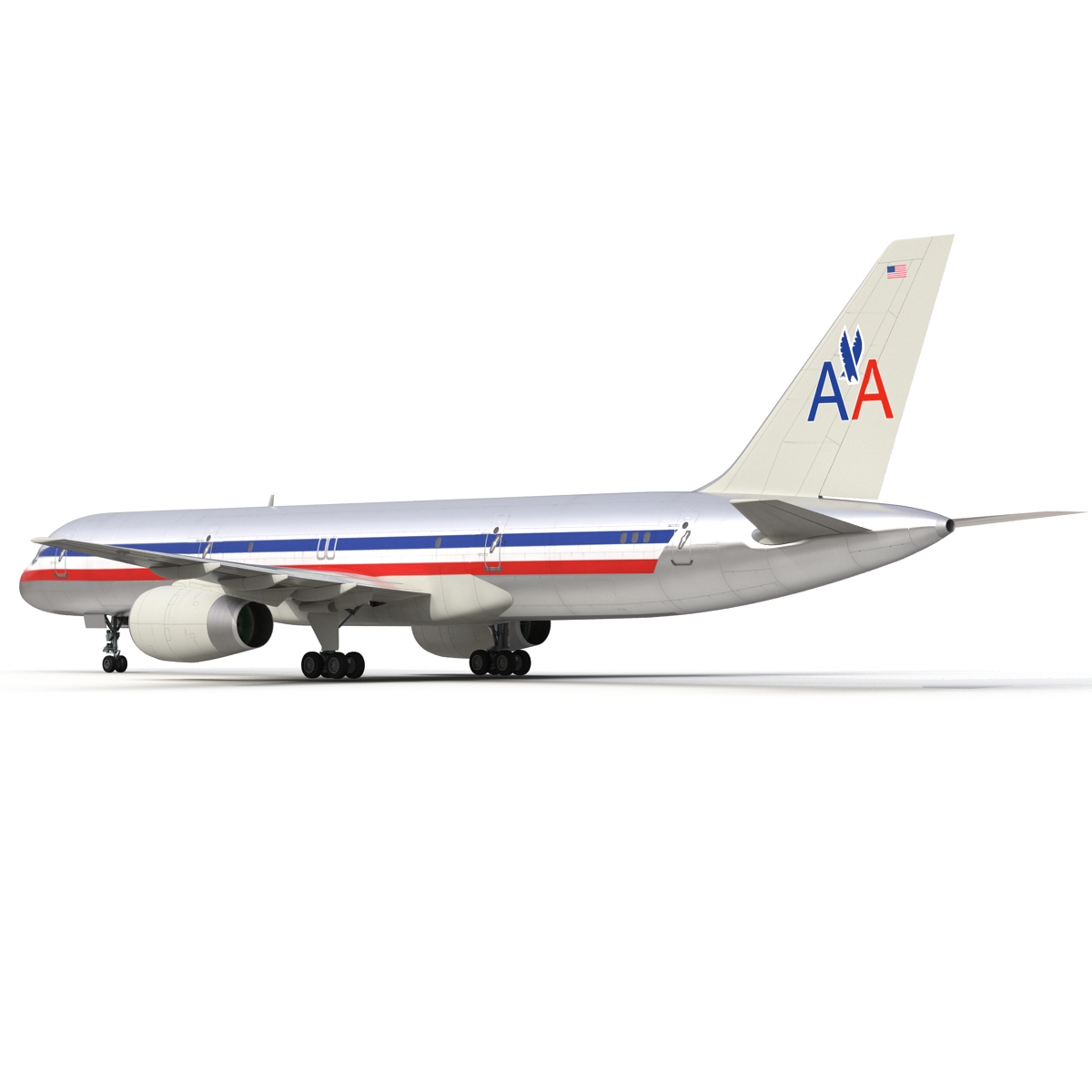 3D model Boeing 757 200F American Airlines Rigged