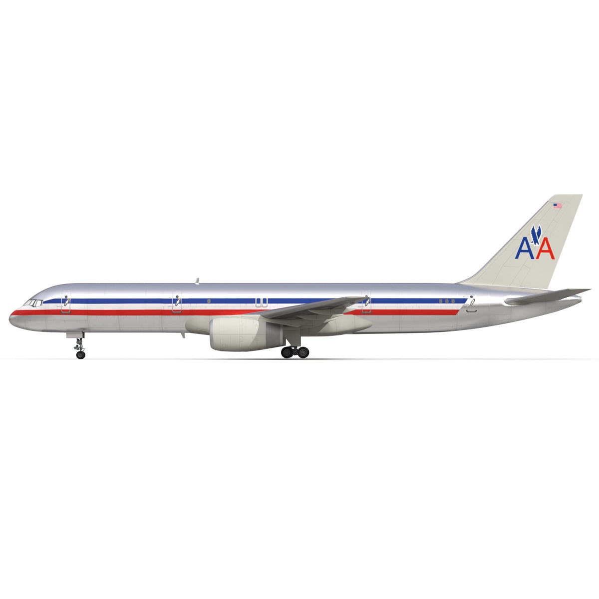 3D model Boeing 757 200F American Airlines Rigged