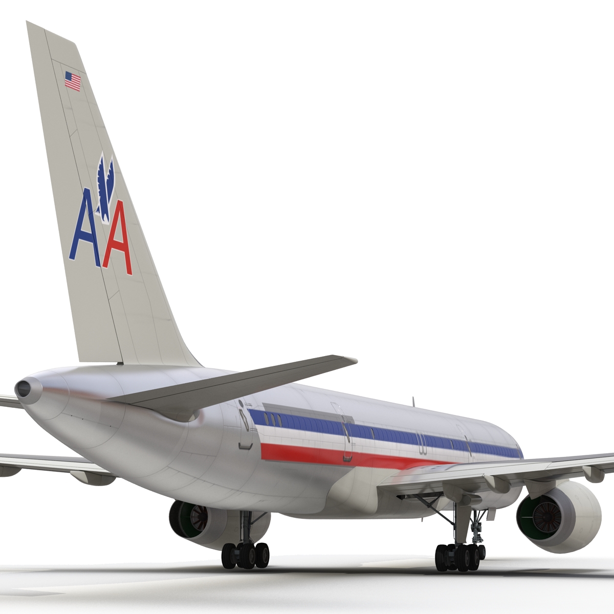 3D model Boeing 757 200F American Airlines Rigged