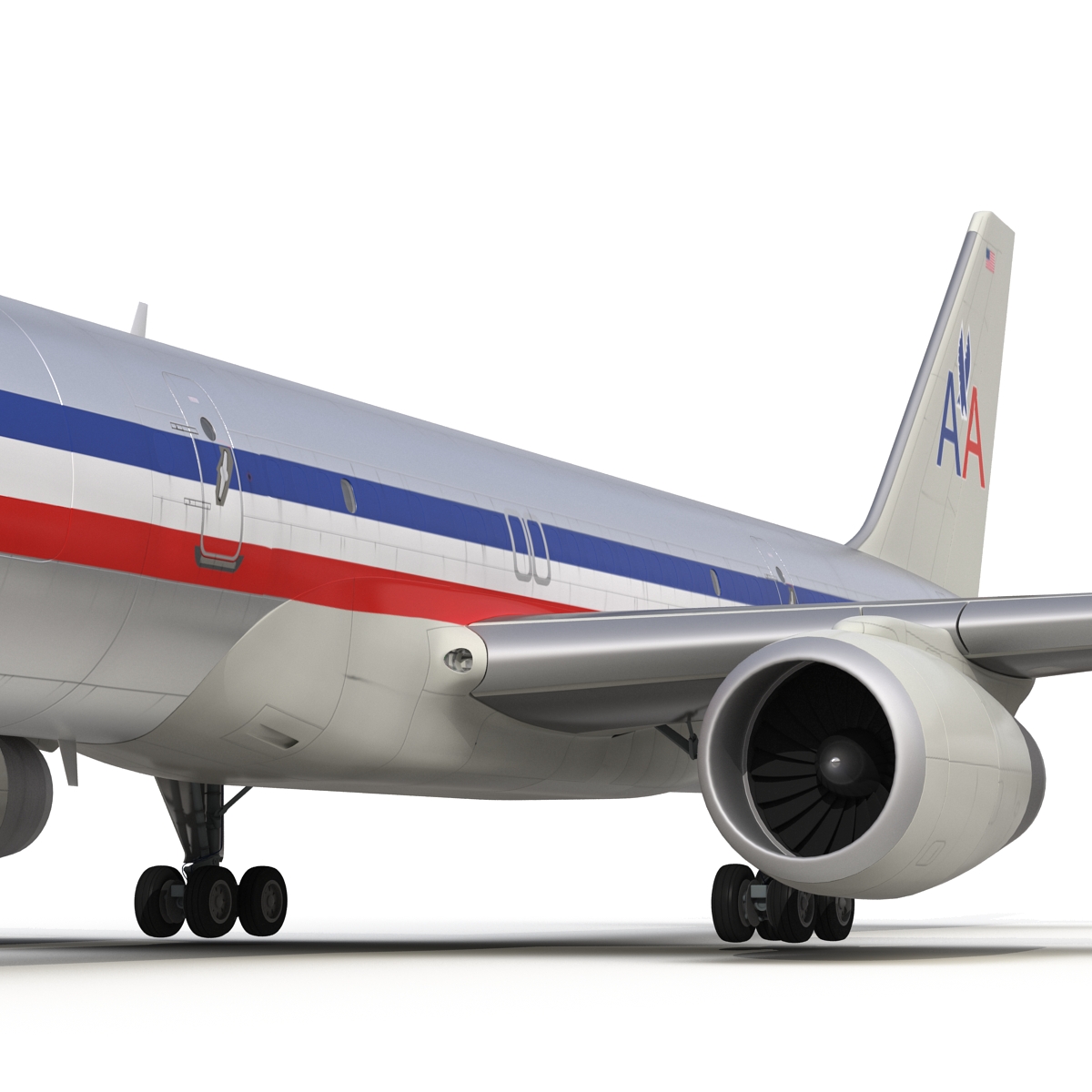 3D model Boeing 757 200F American Airlines Rigged