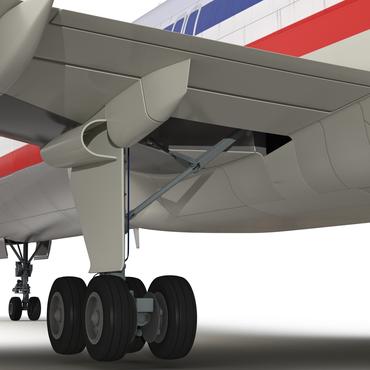 3D model Boeing 757 200F American Airlines Rigged