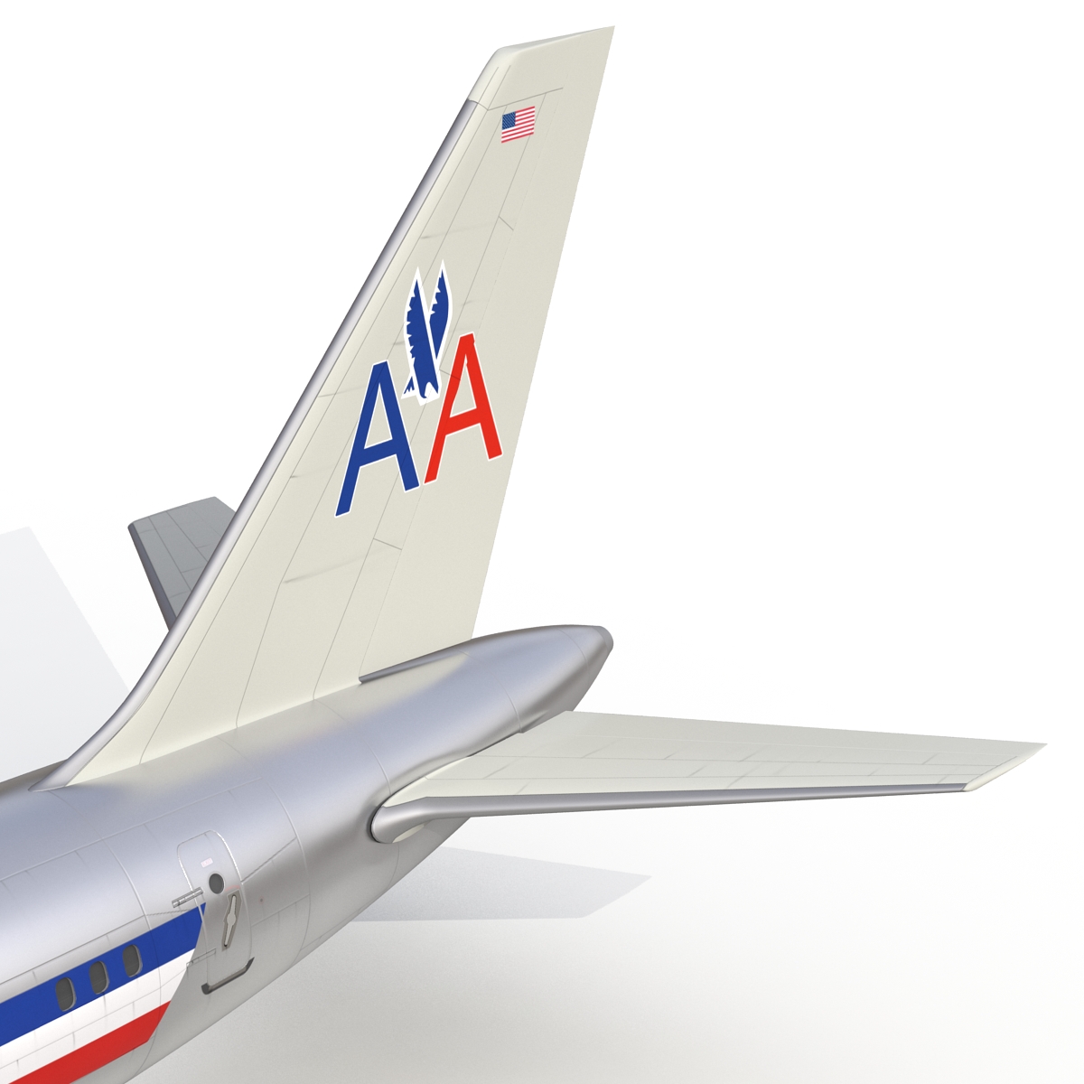 3D model Boeing 757 200F American Airlines Rigged