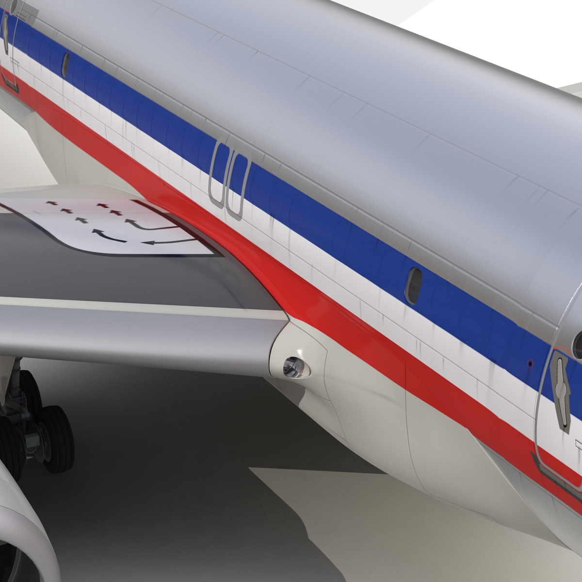 3D model Boeing 757 200F American Airlines Rigged