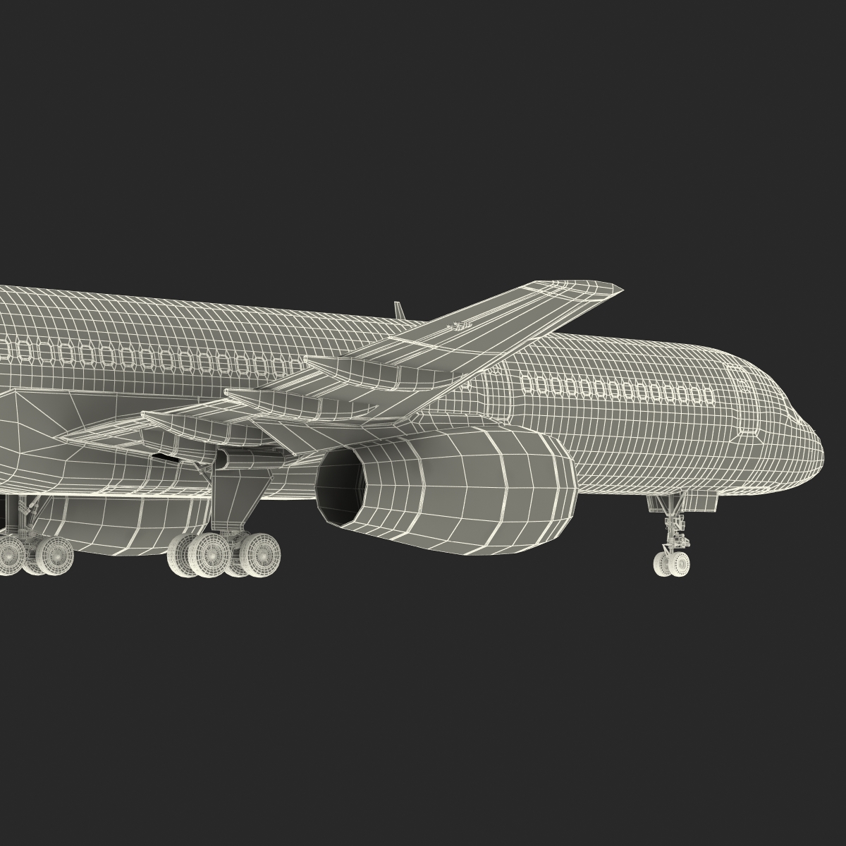 3D Boeing 757 200F Ethiopian Airlines Rigged