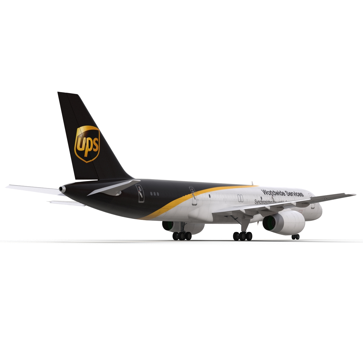 3D model Boeing 757 200F UPS Airlines Rigged