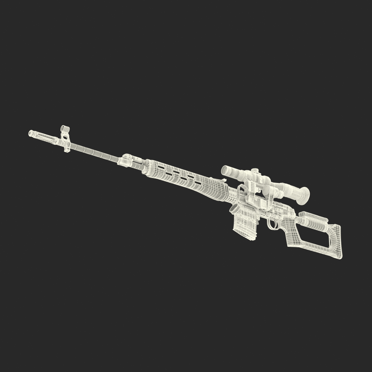 3D model Dragunov Sniper Rifle SVD