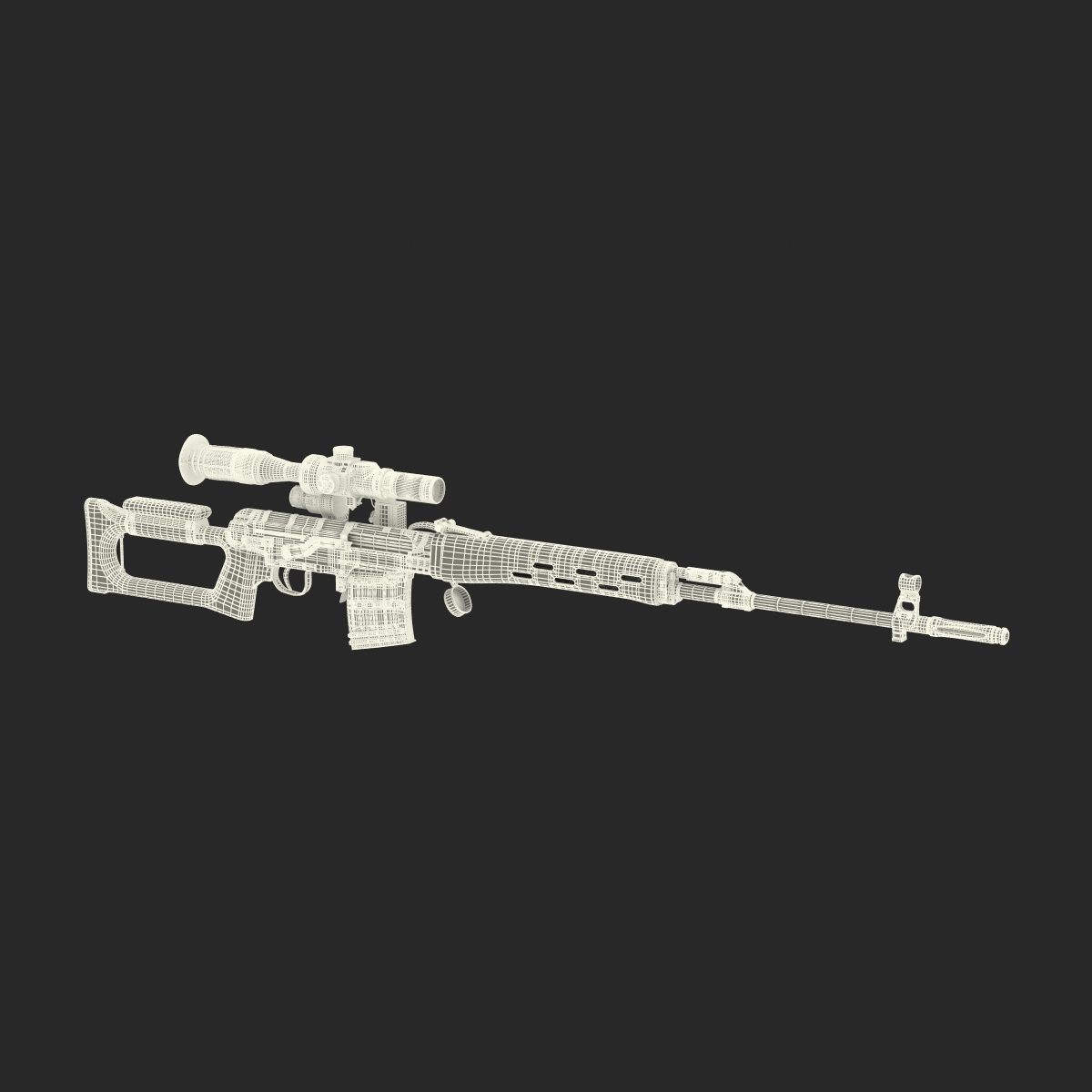 3D model Dragunov Sniper Rifle SVD