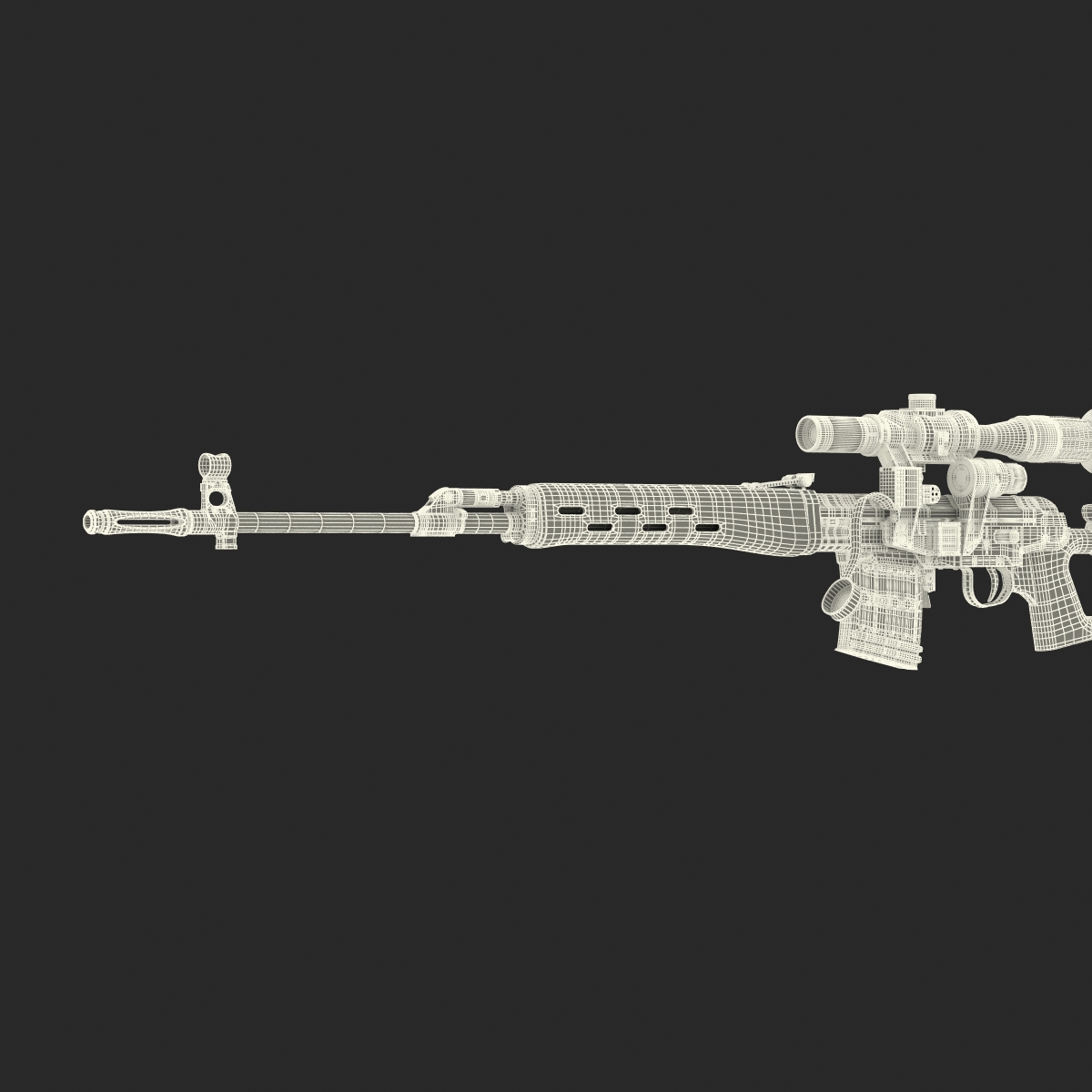 3D model Dragunov Sniper Rifle SVD