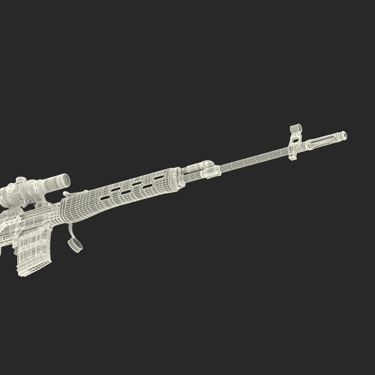 3D model Dragunov Sniper Rifle SVD