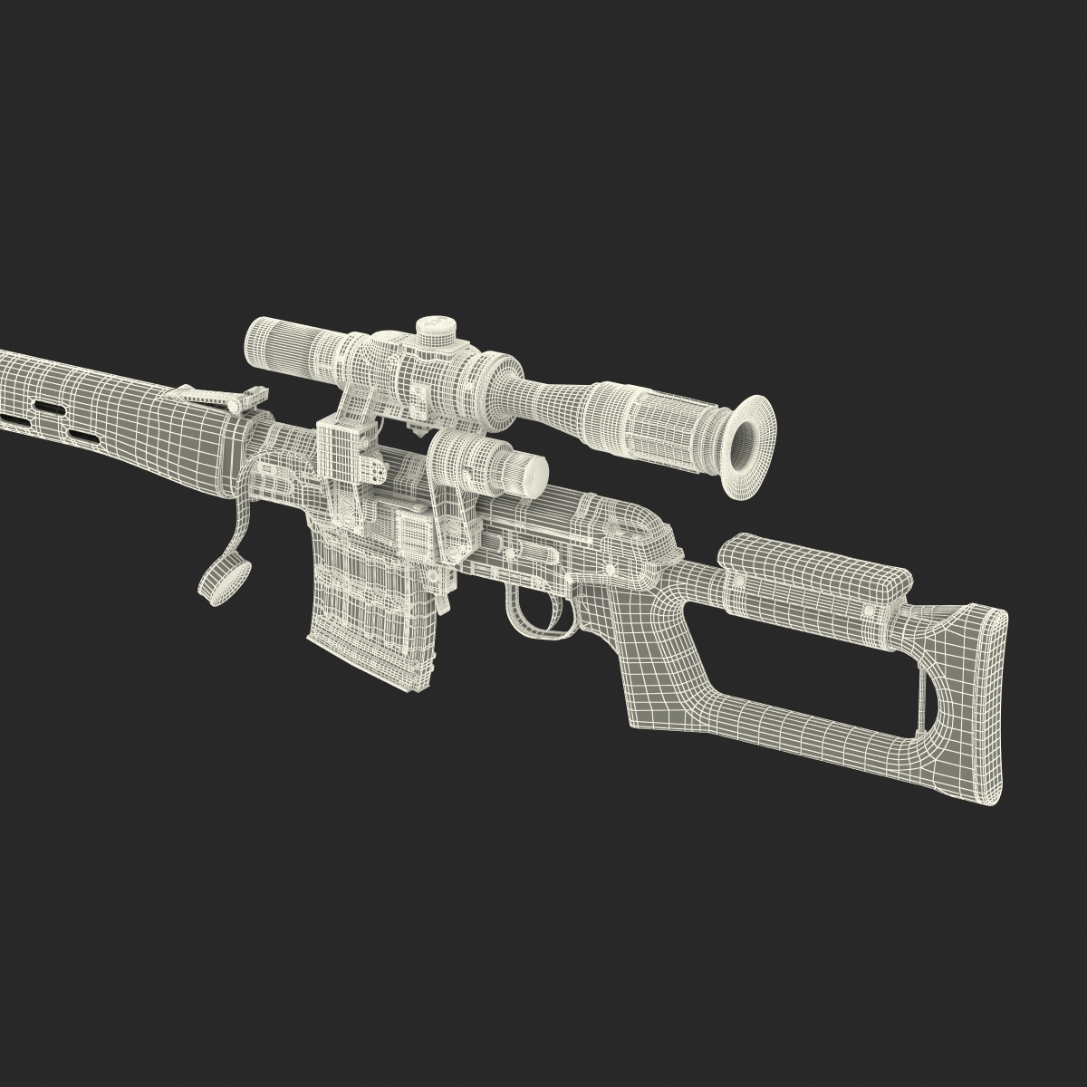 3D model Dragunov Sniper Rifle SVD