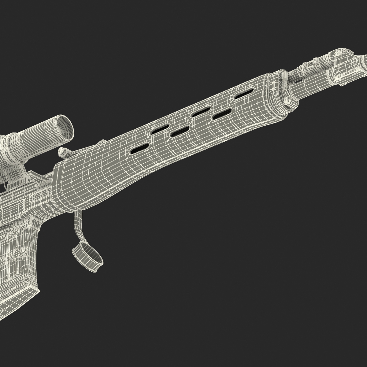 3D model Dragunov Sniper Rifle SVD